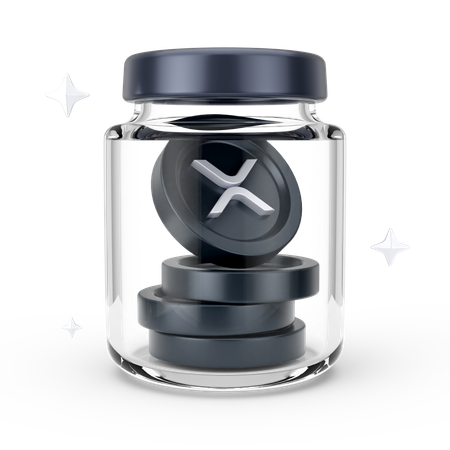 Ripple Coins Jar  3D Icon