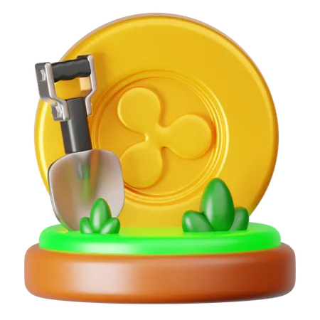 Ripple-Mining  3D Icon