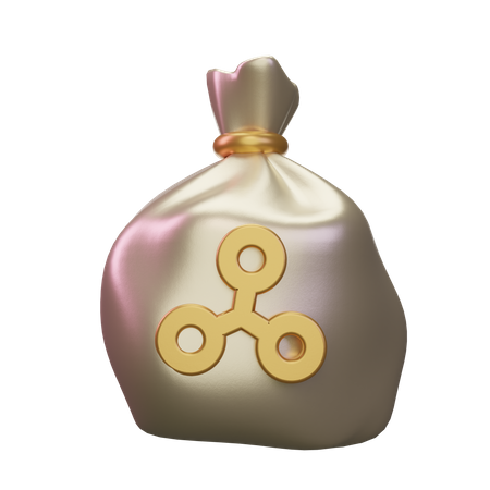 Ripple Money Sack  3D Icon