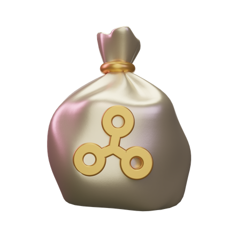 Ripple Money Sack  3D Icon