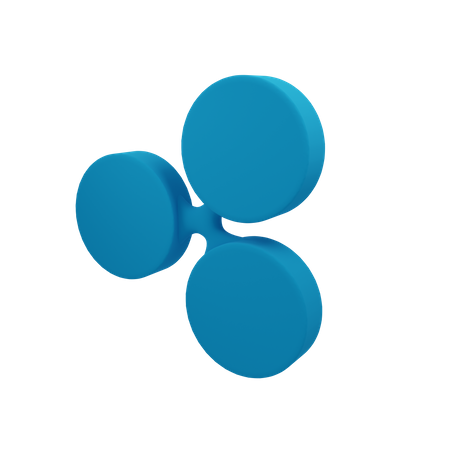 Ripple-Münze  3D Illustration