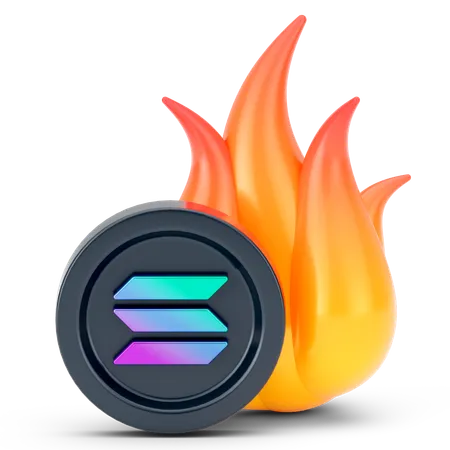 Ripple-Münze Feuer  3D Icon