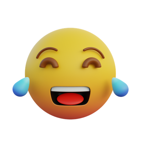 Rir até as lágrimas  3D Emoji