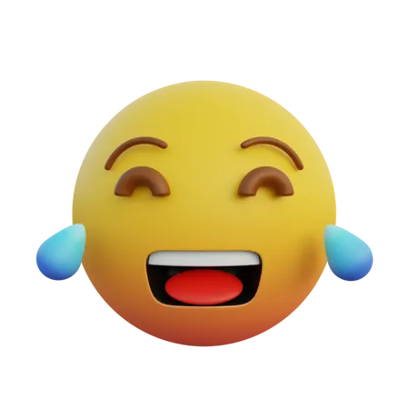 Rir até as lágrimas  3D Emoji