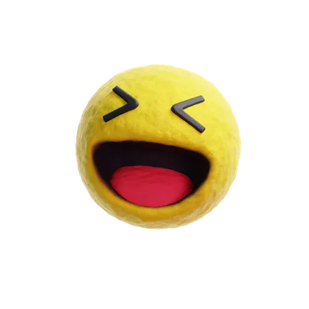 Rire Emote Emoji Sur Fond Transparent Illustration 3 D 3D Logo