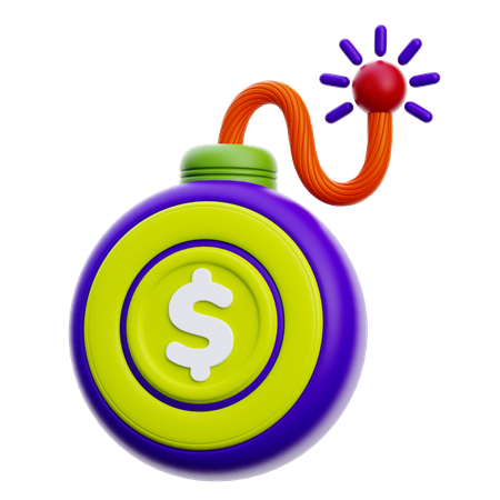 Risco de investimento  3D Icon
