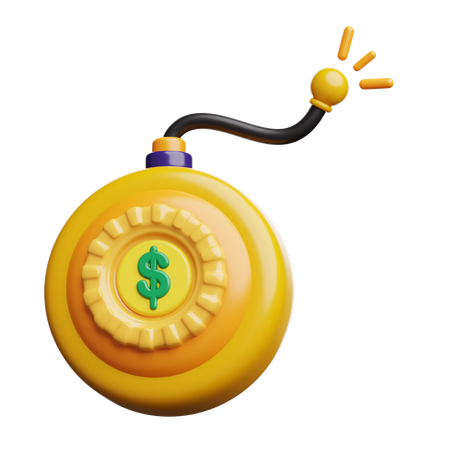 Risco de investimento  3D Icon