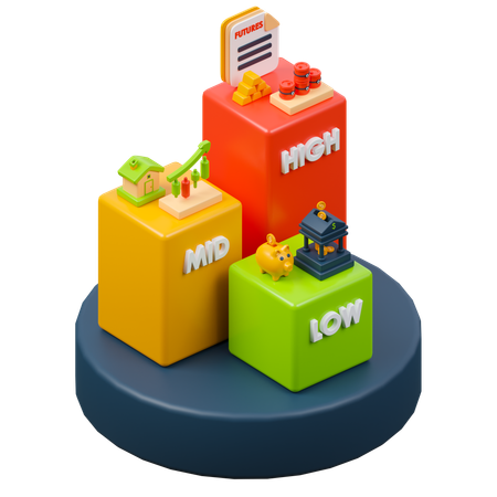 Risco de investimento financeiro  3D Icon