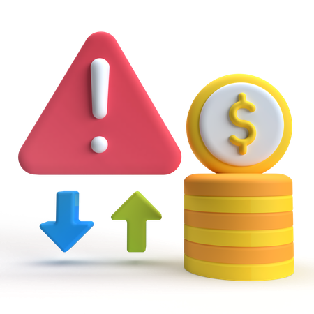 Risco financeiro  3D Icon