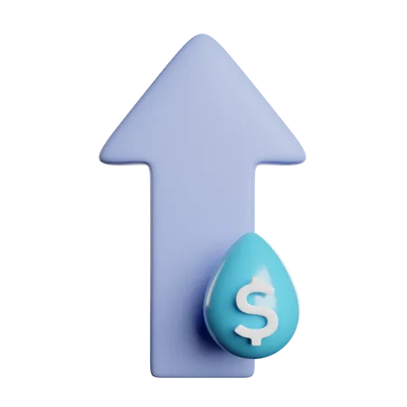 Rise Up Water Growth 3D Icon