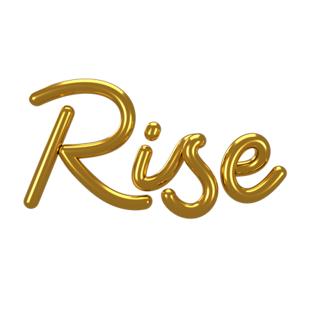Rise Letter  3D Icon