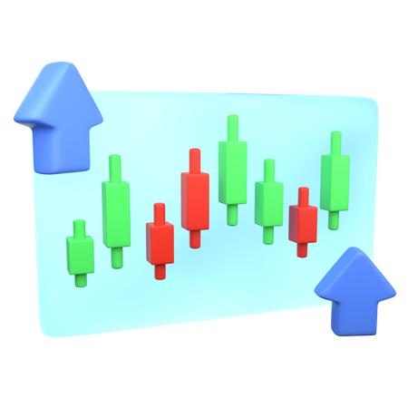 Rising Graph  3D Icon