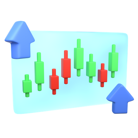 Rising Graph  3D Icon