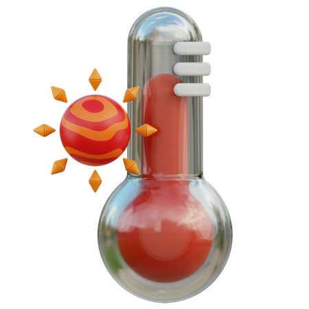 Rising Temperature  3D Icon