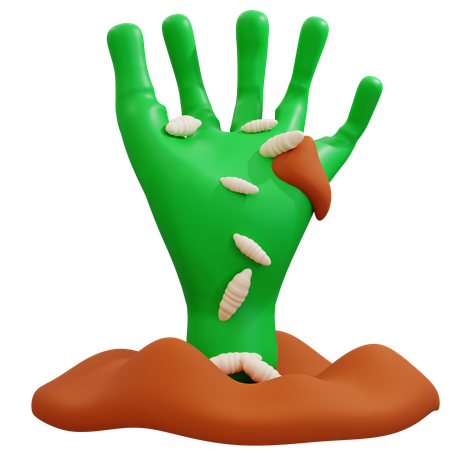 Rising Zombie Hand Halloween  3D Icon