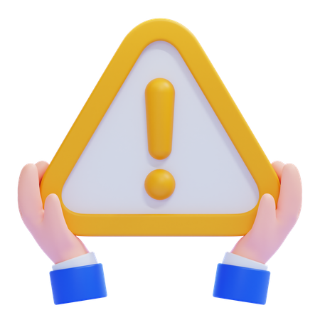 Risk Alert Sign  3D Icon
