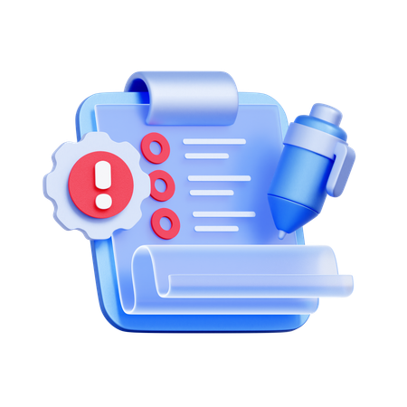 Risk Assessment Document  3D Icon