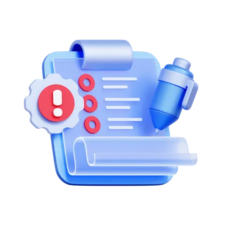 Risk Assessment Document  3D Icon