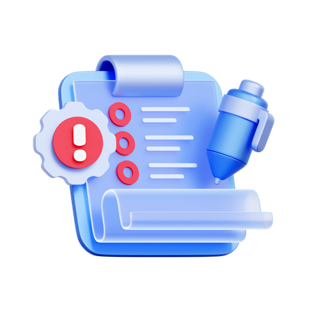 Risk Assessment Document  3D Icon