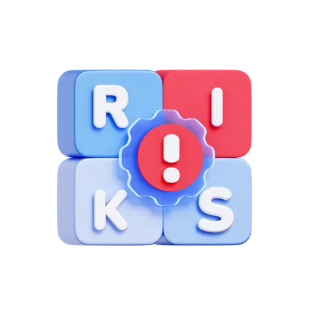 Risk Blocks Identified  3D Icon