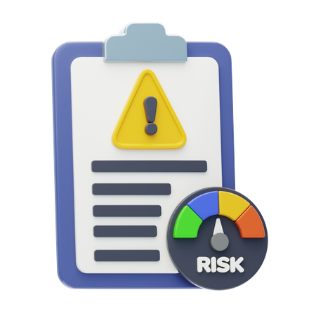 Risk Management document  3D Icon