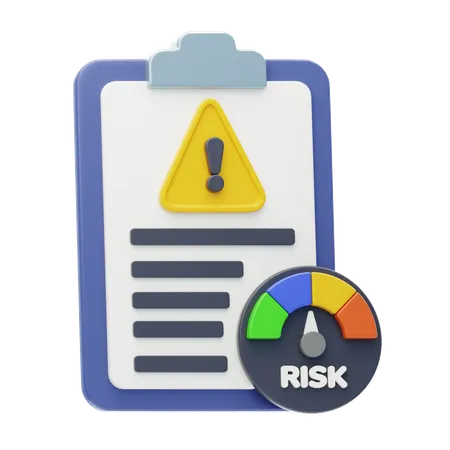 Risk Management document  3D Icon