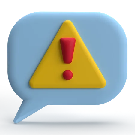 Risk Message  3D Icon