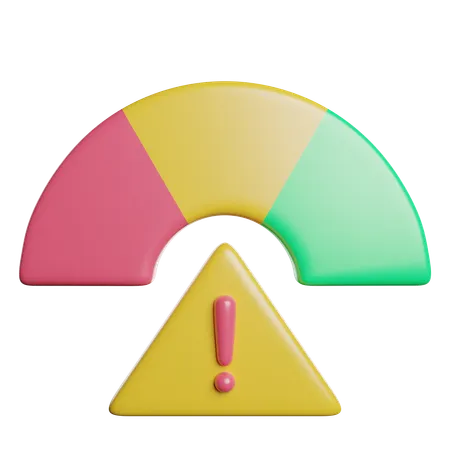 Risk Warning Graph  3D Icon