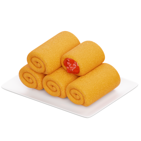 スパイシーな春巻き  3D Icon