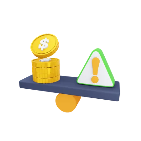 Risque financier  3D Icon