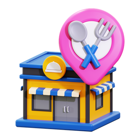 Posizione del ristorante  3D Icon