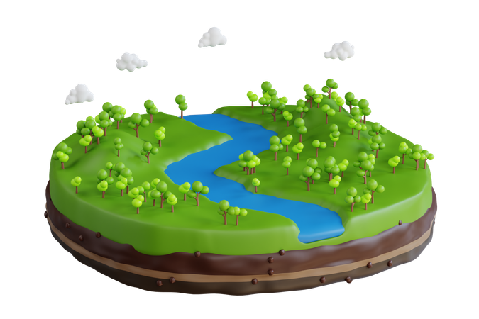 River  3D Icon
