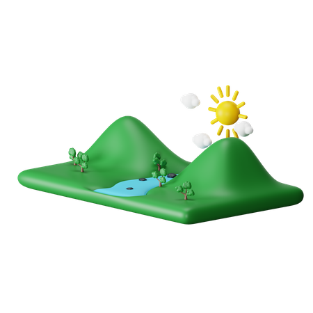 River 3D Icon
