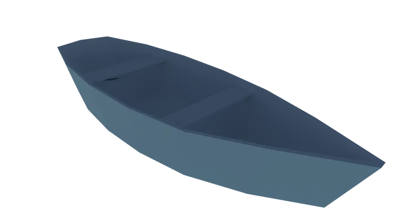 River Boat 3 D Model 3D Illustration