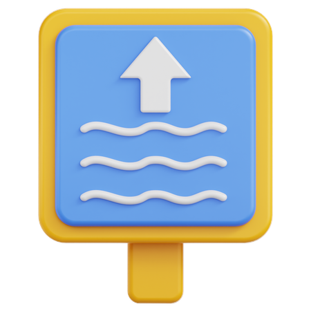 River Sign  3D Icon