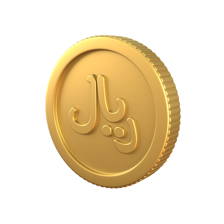 Riyal-Goldmünze  3D Icon