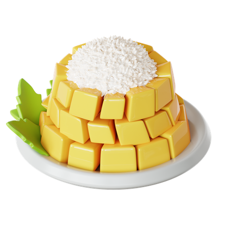 Riz gluant à la mangue  3D Icon