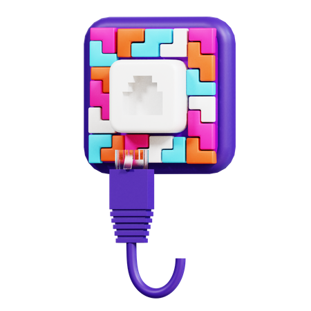 Rj Cable  3D Icon