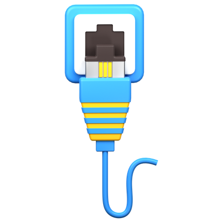 Rj Cable  3D Icon