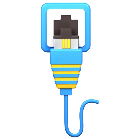 Rj Cable  3D Icon