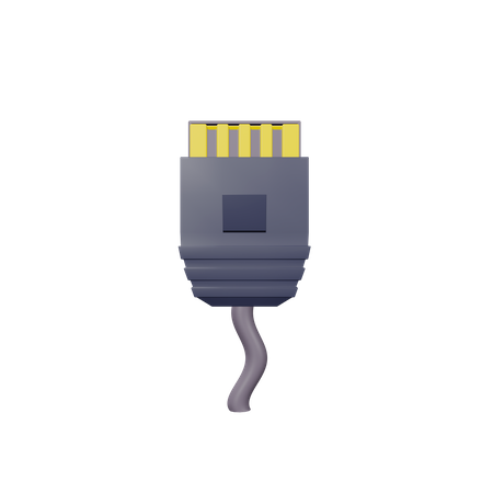 RJ45 cable  3D Illustration