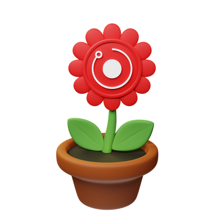 Rndr Crypto Plant Pot  3D Icon