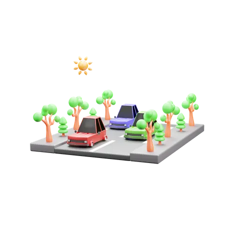 Road  3D Icon