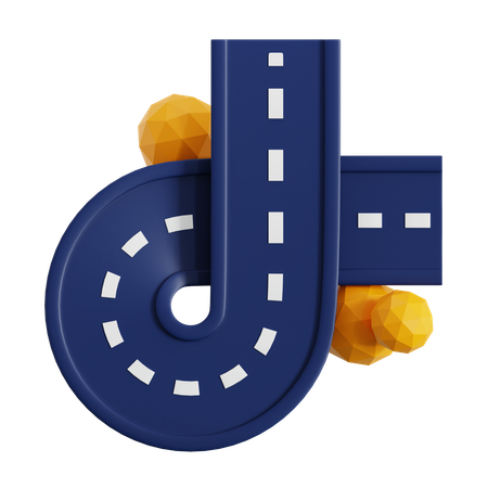 Road  3D Icon