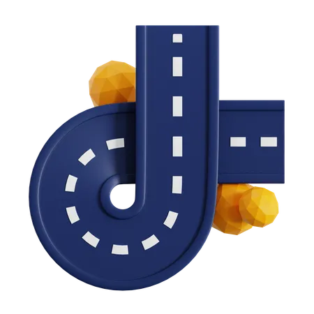 Road  3D Icon