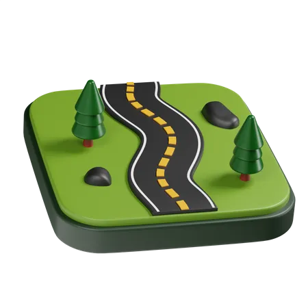 Road  3D Illustration