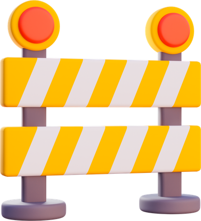 Road Barier  3D Icon