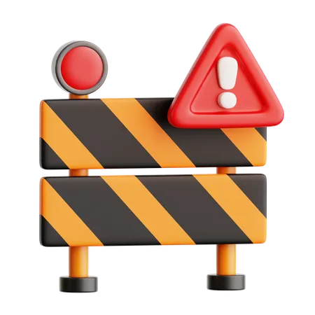 Road Barricade  3D Icon
