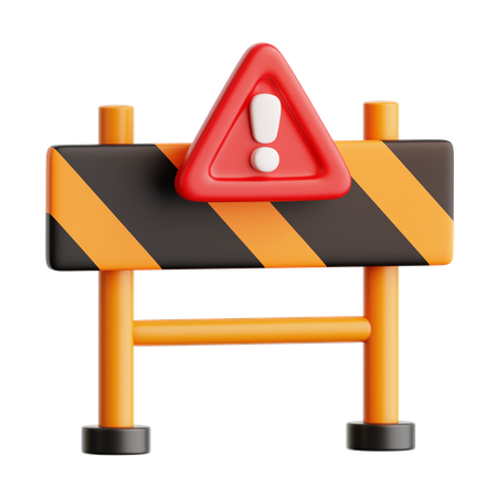 Road Barricade  3D Icon