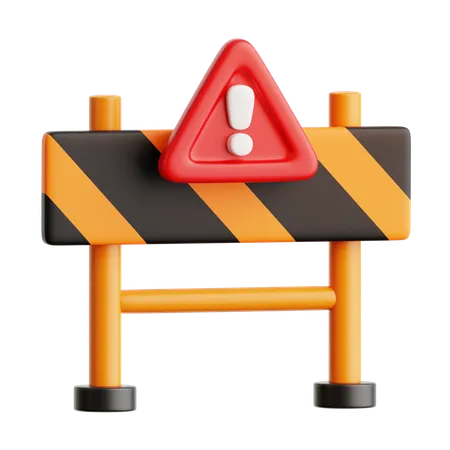 Road Barricade  3D Icon